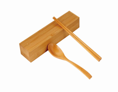 黄檀木木筷木勺竹盒套装