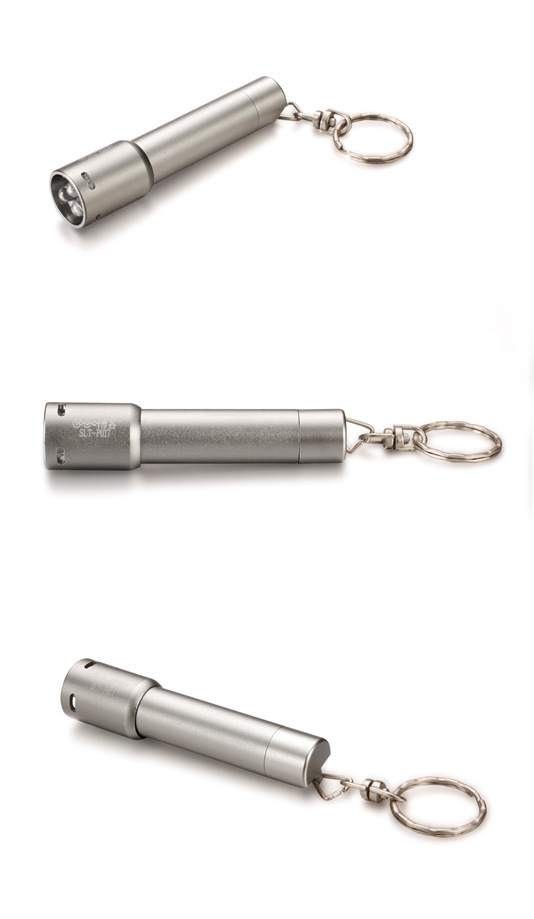 3-LED 铝合金手电筒带钥匙圈