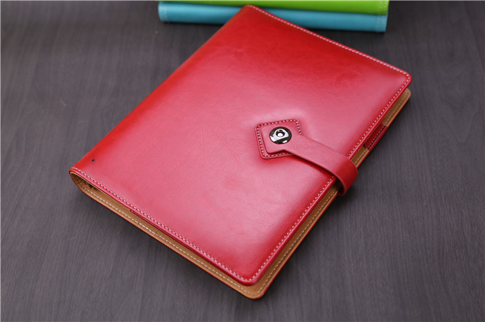 活页礼品笔记本、中国红钮扣笔记本