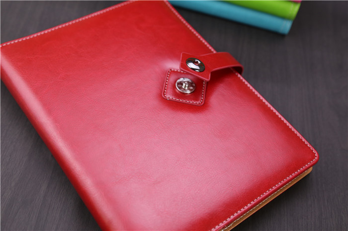 活页礼品笔记本、中国红钮扣笔记本