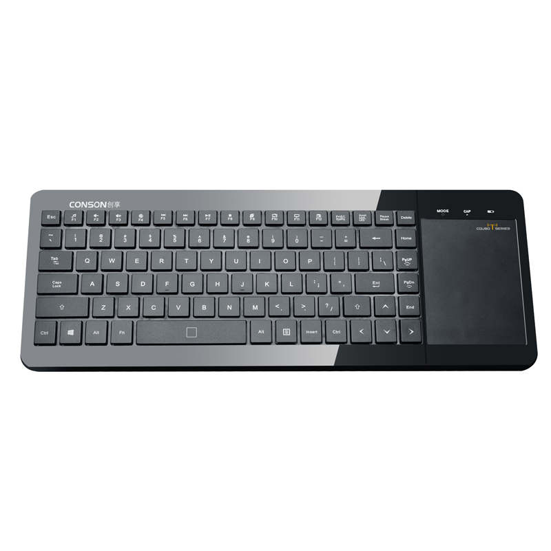 CK-470T无线触控键盘触摸TOUCH键无线背光发光锂电充电键盘