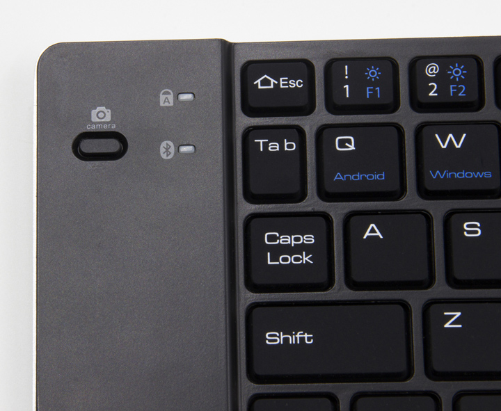 IOS、安卓、windows三系统通用铝合金折叠蓝牙键盘 两折金属键盘