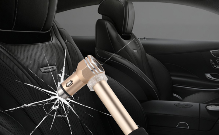 车载保温杯+车充安全锤+移动电源+钥匙扣套装